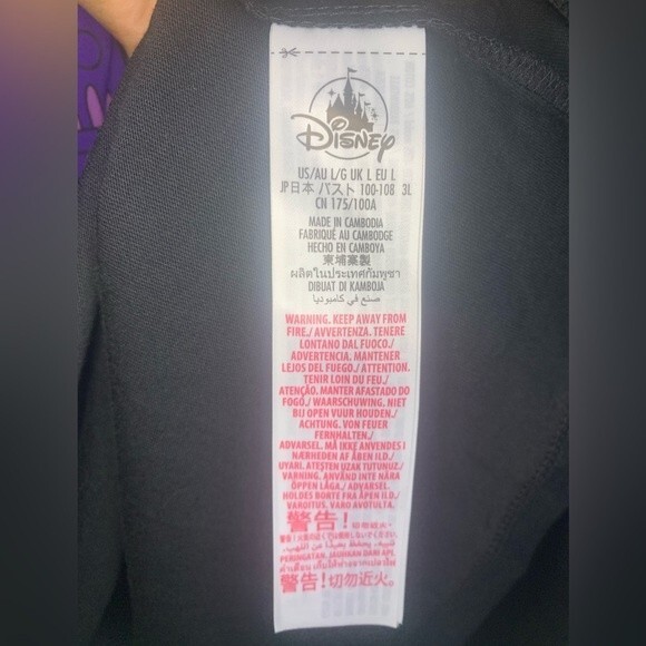 Disney Halloween Minnie Mouse NWT T-Shirt long sleeve Woman’s Large - Picture 3 of 8